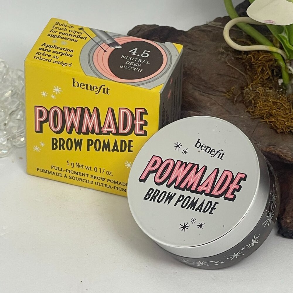 Benefit Powmade Full Pigment Brow Pomade  - 4.5 Neutral Deep Brown - New in Box